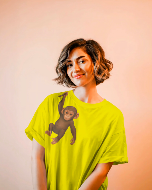 Cute Monkey Women's Oversized T-shirt